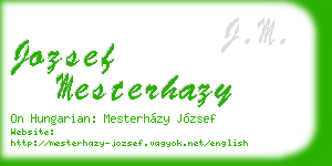 jozsef mesterhazy business card