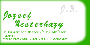 jozsef mesterhazy business card